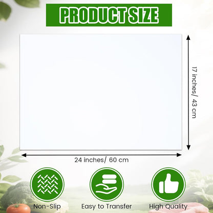 15 Pcs Disposable Cutting Boards Sheets 24" x 18" Plastic Large Flexible Cutting Mat for Kitchen Chicken Meat Fish Vegetables Cooking Traveling Camping Crafts Art Project