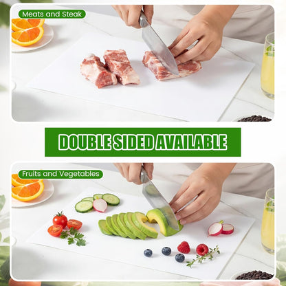 15 Pcs Disposable Cutting Boards Sheets 24" x 18" Plastic Large Flexible Cutting Mat for Kitchen Chicken Meat Fish Vegetables Cooking Traveling Camping Crafts Art Project