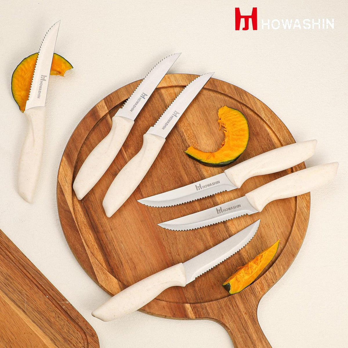 6-Piece Black Kitchen Knife Set with Block - Non-stick Stainless Steel, Anti-Rust Knives for Cooking, Slicing & Baking, Perfect for Home Chefs & Culinary Enthusiasts