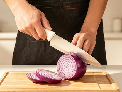 6-Piece Black Kitchen Knife Set with Block - Non-stick Stainless Steel, Anti-Rust Knives for Cooking, Slicing & Baking, Perfect for Home Chefs & Culinary Enthusiasts