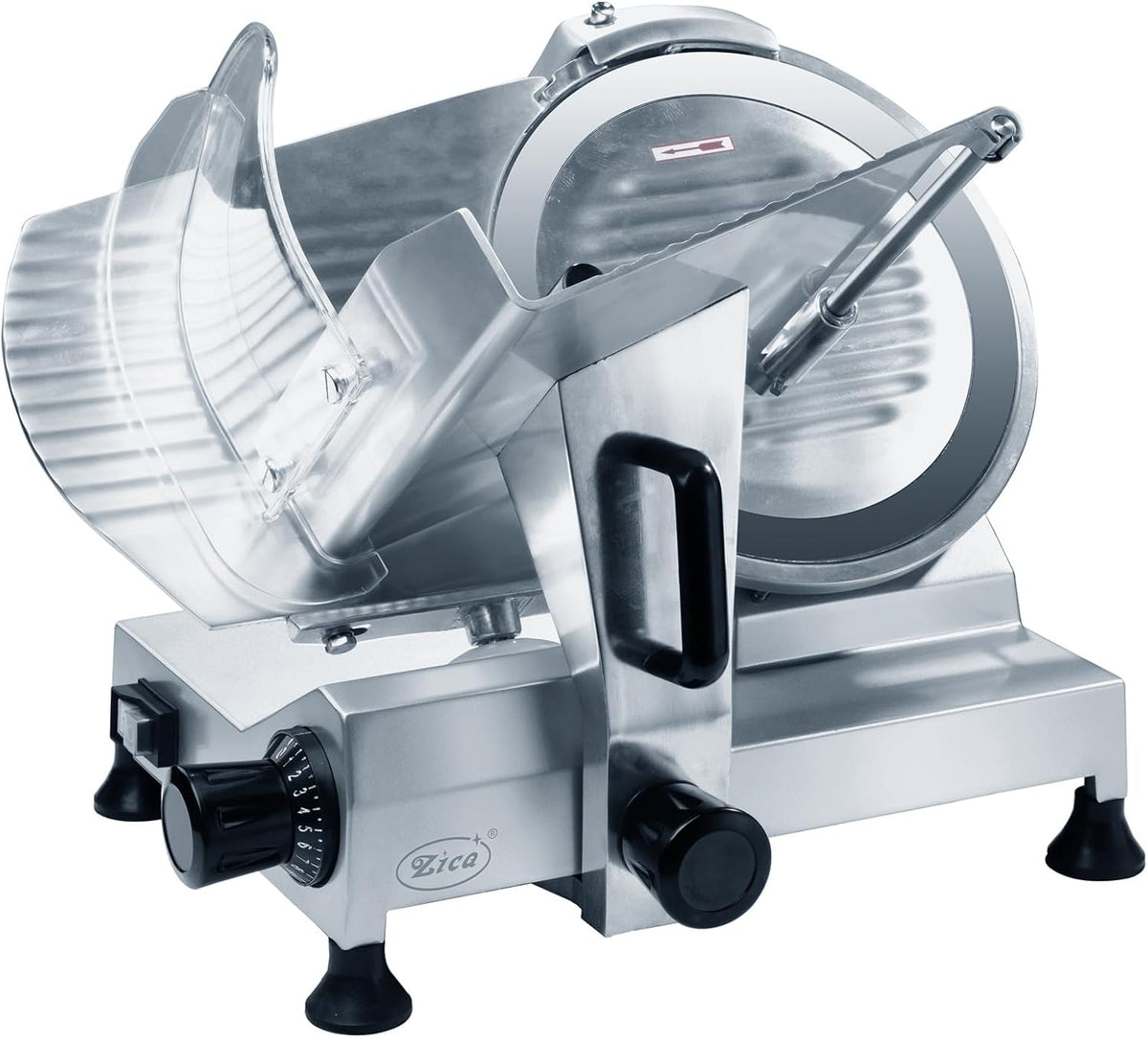 Commercial Meat Slicer, 10 inch Electric Food Slicer, Stainless Steel Blade Semi-Auto Deli Meat Cheese Food Ham Slicer for Commercial and Home use 240W ZBS-10A [ETL]