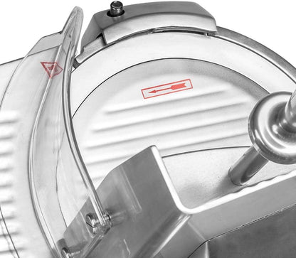 Commercial Meat Slicer, 10 inch Electric Food Slicer, Stainless Steel Blade Semi-Auto Deli Meat Cheese Food Ham Slicer for Commercial and Home use 240W ZBS-10A [ETL]