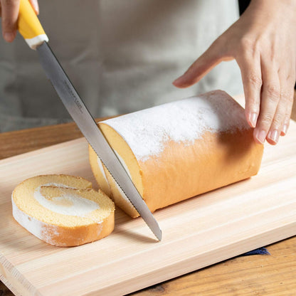 Suncraft HE-2101 Bread Knife, Smooth Bread Knife, Cleans Fresh Bread and Hard Bread, Loved by Professionals, Made in Japan