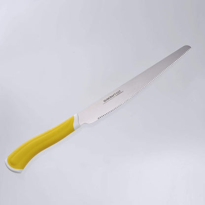 Suncraft HE-2101 Bread Knife, Smooth Bread Knife, Cleans Fresh Bread and Hard Bread, Loved by Professionals, Made in Japan