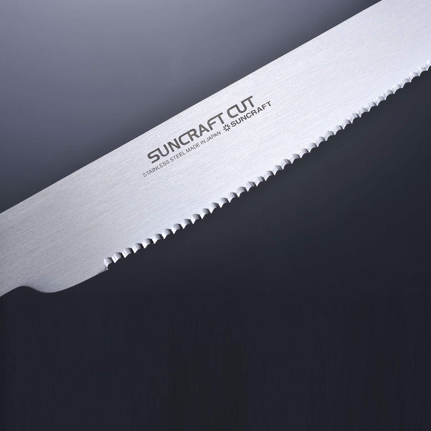 Suncraft HE-2101 Bread Knife, Smooth Bread Knife, Cleans Fresh Bread and Hard Bread, Loved by Professionals, Made in Japan