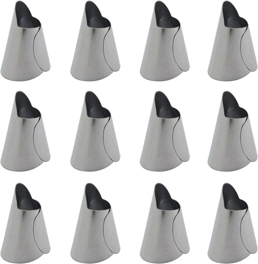 20PCS Stainless Steel Finger Guard Peeler Kitchen Utensil Silver Metal Nail Protector Suitable for Cutting Machines and Seafood