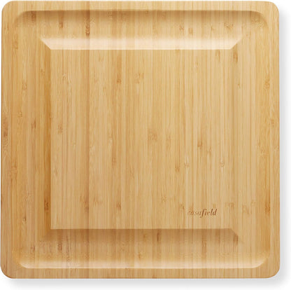 Bamboo Cheese Board and Knife Gift Set, Wooden Charcuterie Board Meat and Cheese Platter for Entertaining, Housewarming, Birthday, Wedding