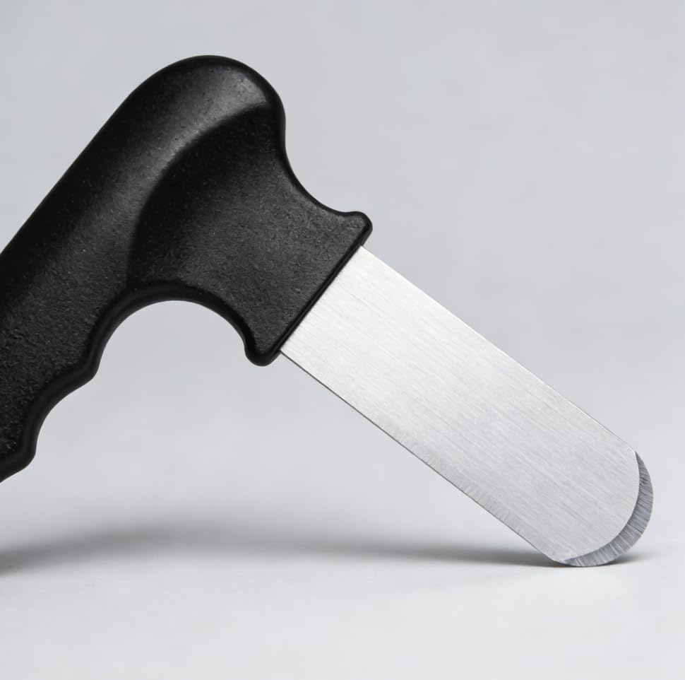 Black Multi-Functional Stainless Steel Oyster Knife, 5-in-1 Seafood & Fruit Tool for Oysters, Pomelo, Oranges & Durian, Ergonomic Grip