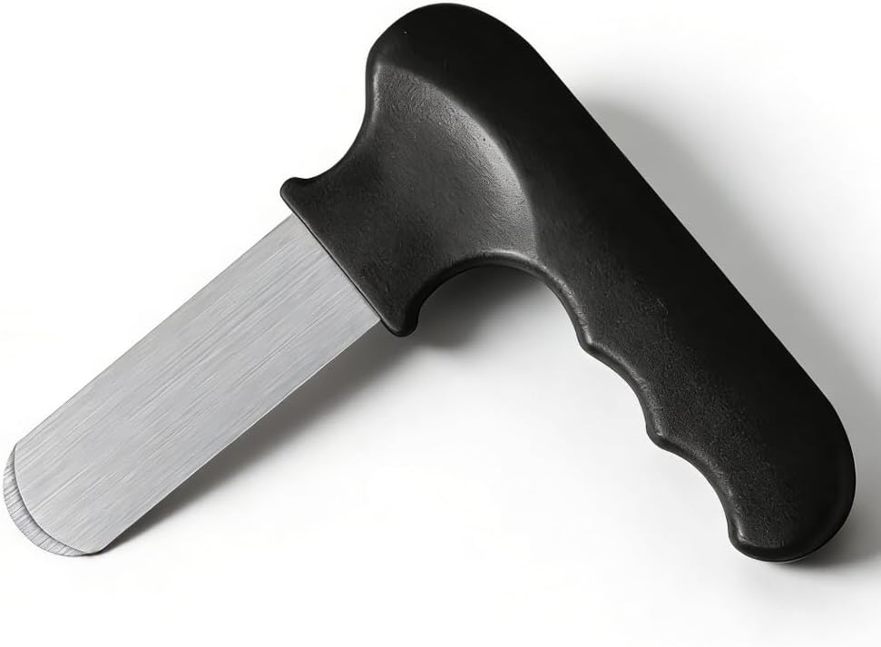 Black Multi-Functional Stainless Steel Oyster Knife, 5-in-1 Seafood & Fruit Tool for Oysters, Pomelo, Oranges & Durian, Ergonomic Grip