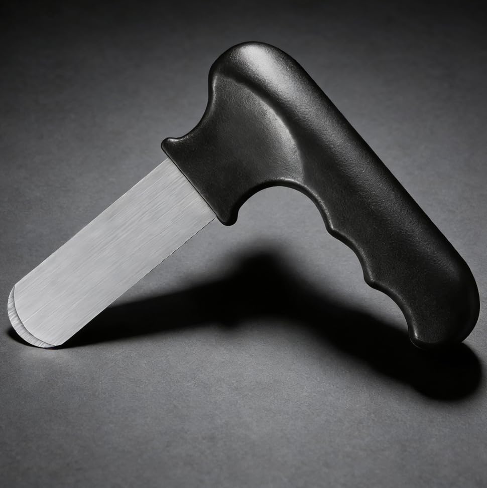Black Multi-Functional Stainless Steel Oyster Knife, 5-in-1 Seafood & Fruit Tool for Oysters, Pomelo, Oranges & Durian, Ergonomic Grip