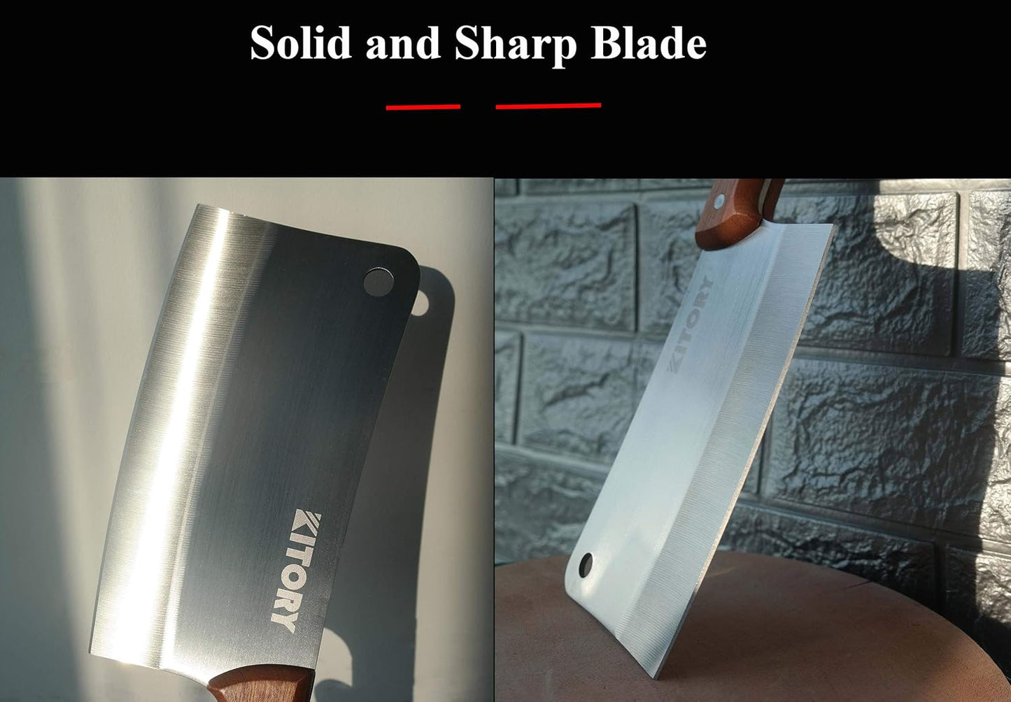 Meat Cleaver 7'' Heavy Duty Chopper Butcher Knife Bone Cutter Chinese Kitchen Chef’s Chopping Knife for Meat, Bone- Full Tang 7CR17MOV High Carbon Stainless Steel, 2025 Gifts