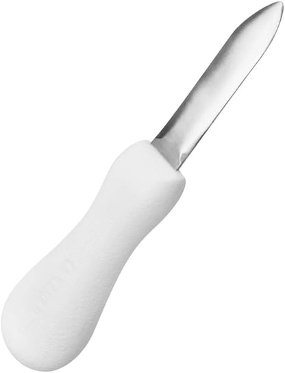 Stainless Steel Oyster Knife Seafood Scallop Shucking Knife Metal Oyster Shucker Clam Shell Opener Tool with Non Slip Handle for Restaurant Home