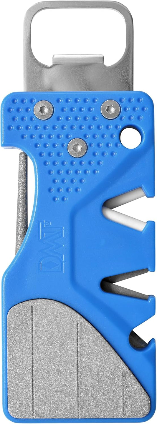 DMT Pocket Sharp Multitool Pocket Knife Sharpener with Diamond Sharpening Stone, Serrated Knife Sharpening Rod, Coarse & Fine V-Notches & Bottle Opener and Hook Sharpener, 3.88"L x 1.38"W x 0.38"H