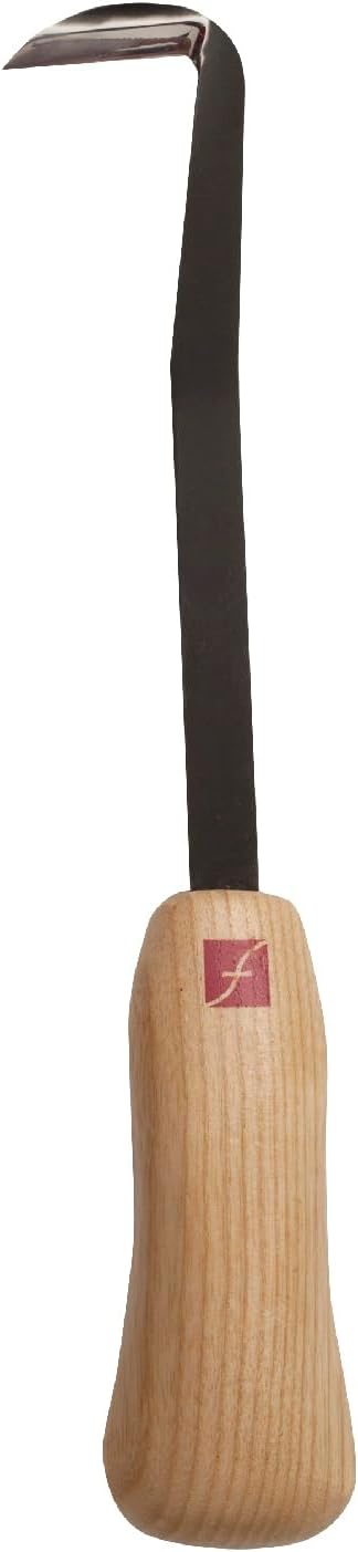 Wood Carving Tools 3-Inch Draw Knife KN25, Straight 1095 High Carbon Steel Blade | Includes Leather Sheath | Made in the U.S.A.
