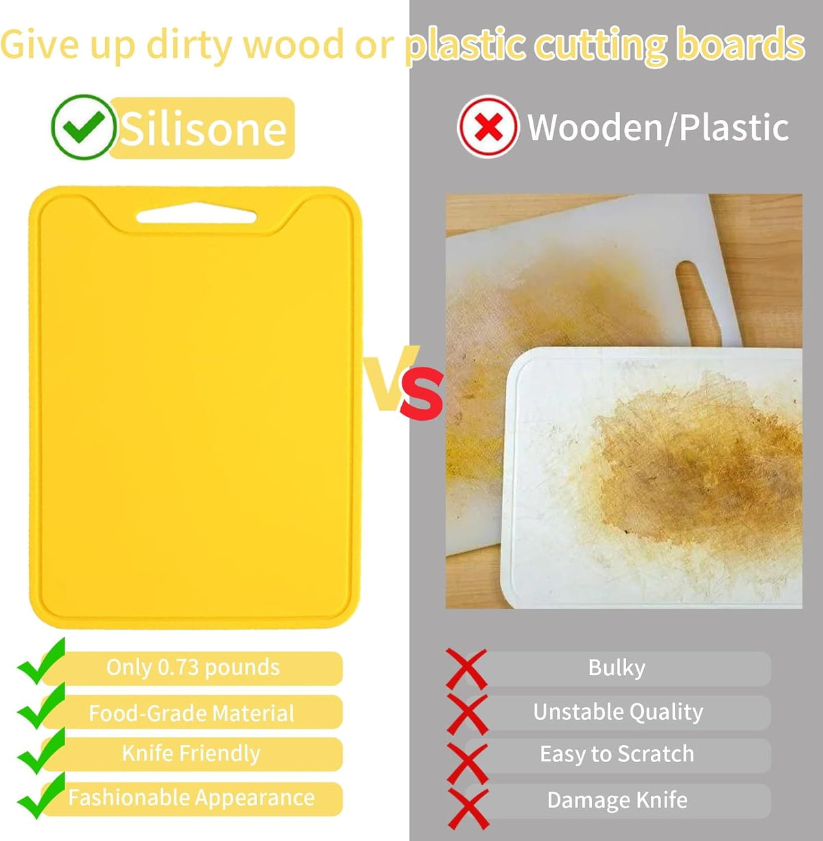 Silicone Cutting Boards for Kitchen 11.8''x 8.6'', BPA Free Flexible Cutting Mat for Meat Vegetables Fruit, Cutting Boards for Kitchen Dishwasher Safe