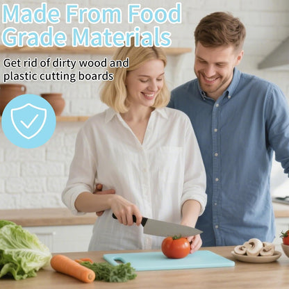 Silicone Cutting Boards for Kitchen 11.8''x 8.6'', BPA Free Flexible Cutting Mat for Meat Vegetables Fruit, Cutting Boards for Kitchen Dishwasher Safe
