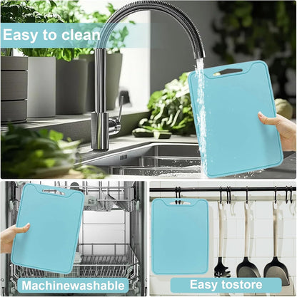Silicone Cutting Boards for Kitchen 11.8''x 8.6'', BPA Free Flexible Cutting Mat for Meat Vegetables Fruit, Cutting Boards for Kitchen Dishwasher Safe