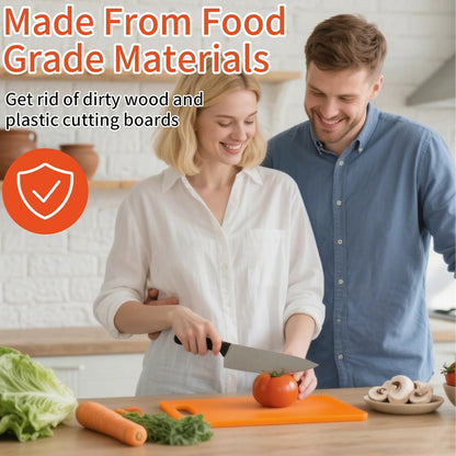 Silicone Cutting Boards for Kitchen 11.8''x 8.6'', BPA Free Flexible Cutting Mat for Meat Vegetables Fruit, Cutting Boards for Kitchen Dishwasher Safe