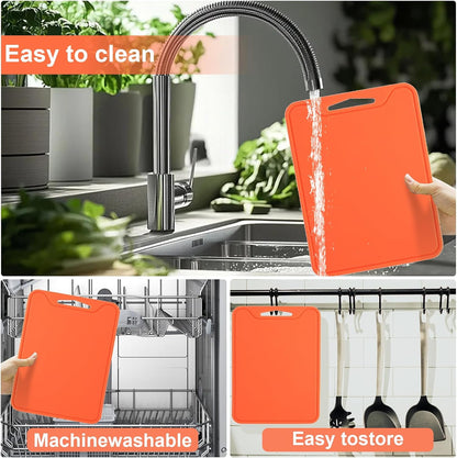 Silicone Cutting Boards for Kitchen 11.8''x 8.6'', BPA Free Flexible Cutting Mat for Meat Vegetables Fruit, Cutting Boards for Kitchen Dishwasher Safe
