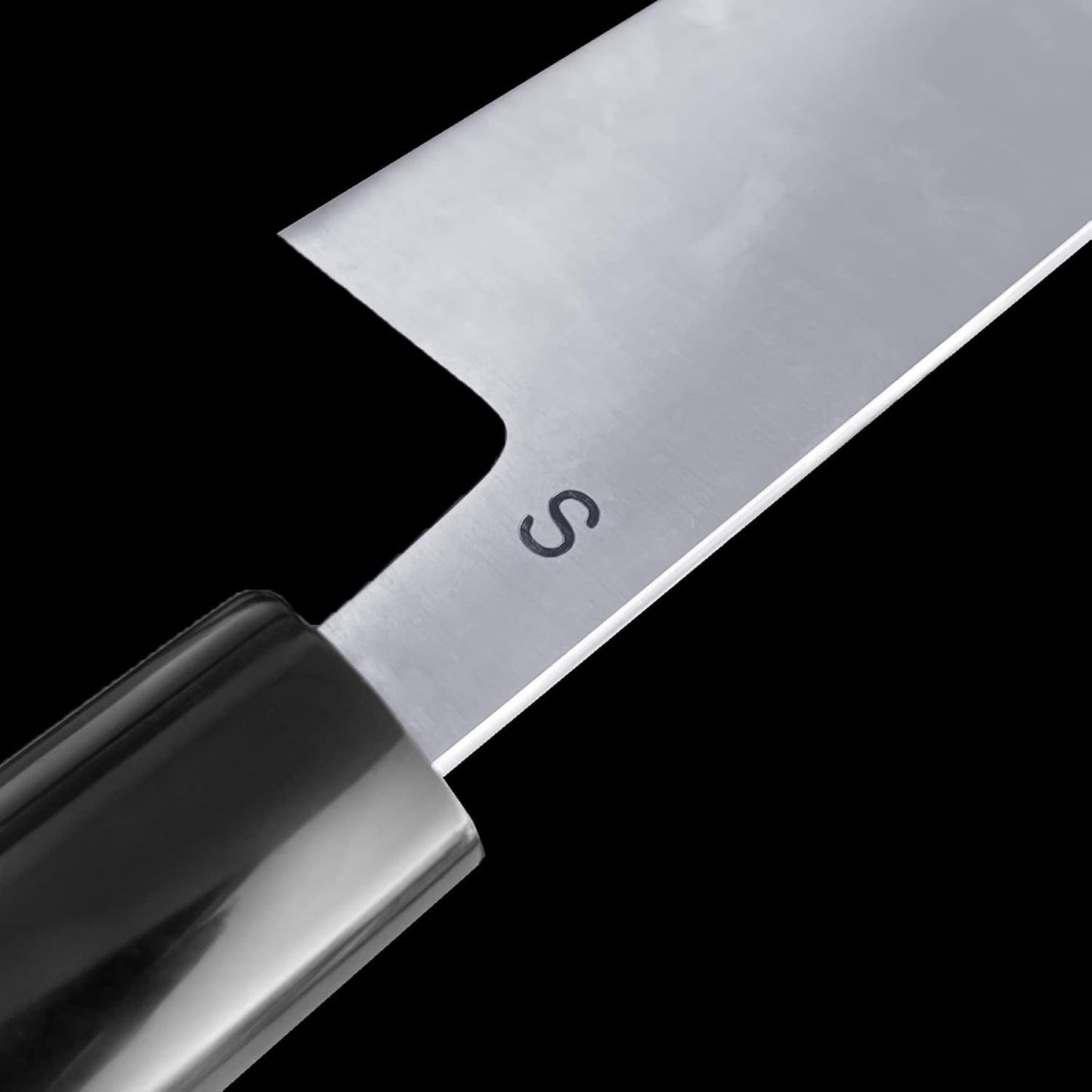 SW Japanese Gyuto Chef's Knife with Sheath 8.2" (210mm) Made in JAPAN, Professional Kitchen Chef Knife, Ultra Sharp Swedish Stainless Steel Blade, Wood Wa Handle, Black Ferrule