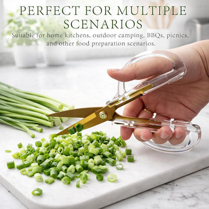 8.35-Inch Kitchen Shears & Sharp Utility Scissors, Stainless Steel Meat and Poultry Scissors, Dishwasher Safe with Acrylic Handle