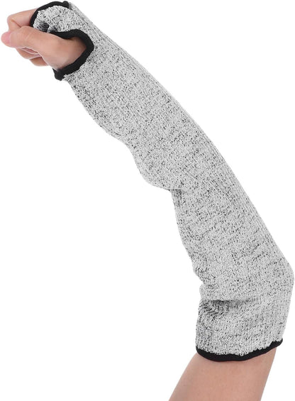Cut Resistant Forearm Sleeves Level 5 Protection 40cm Breathable Wear-resistant Arm Guards for Gardening Kitchen Farming Work