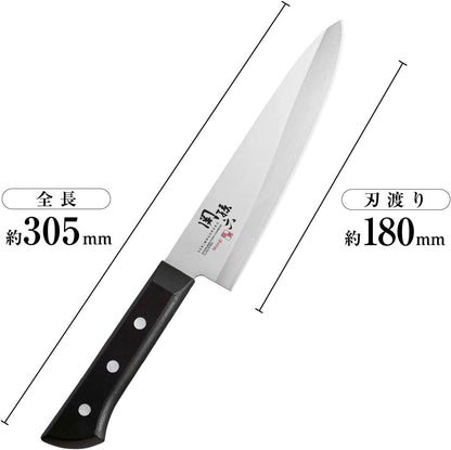 AE2904 Nakiri Knife Seki Magoroku Moeki, 6.5 inches (165 mm), Made in Japan, Dishwasher Safe