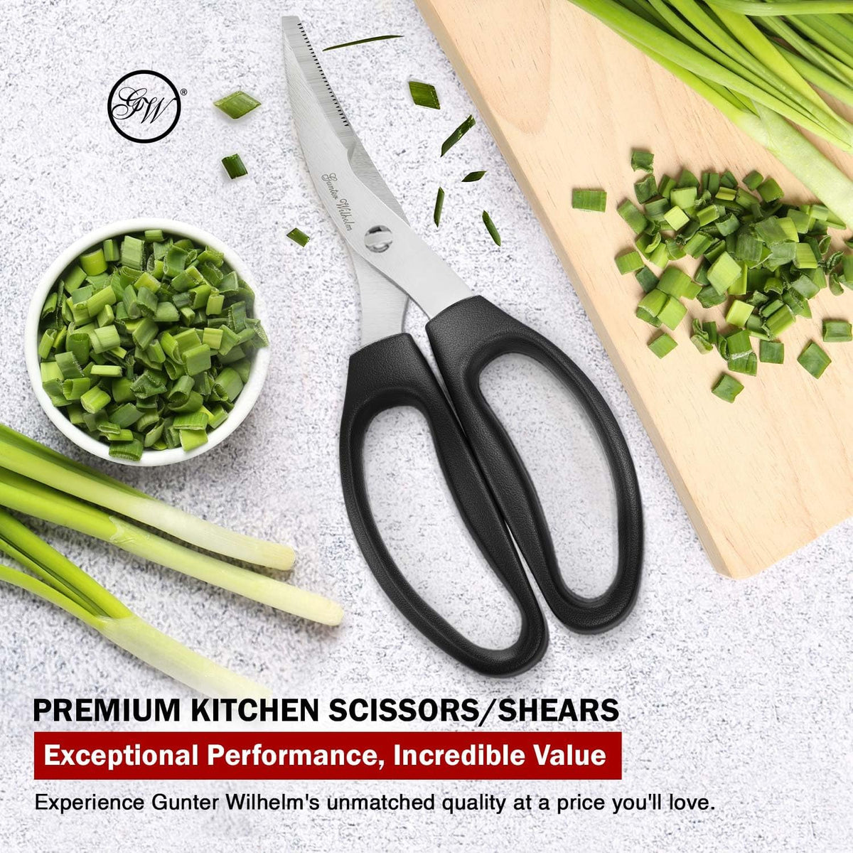 Kitchen Scissors Come Apart – Ultra Sharp All-Purpose Kitchen Shears, Herb Scissors & Meat Shears – Heavy-Duty Stainless Steel, Easy to Clean, Black