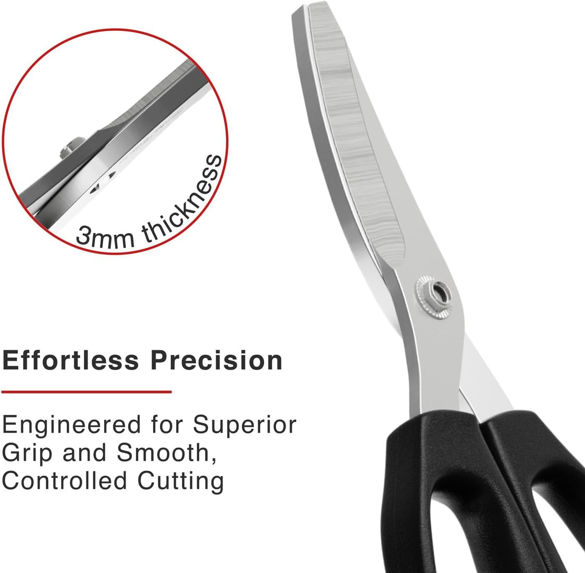 Kitchen Scissors Come Apart – Ultra Sharp All-Purpose Kitchen Shears, Herb Scissors & Meat Shears – Heavy-Duty Stainless Steel, Easy to Clean, Black