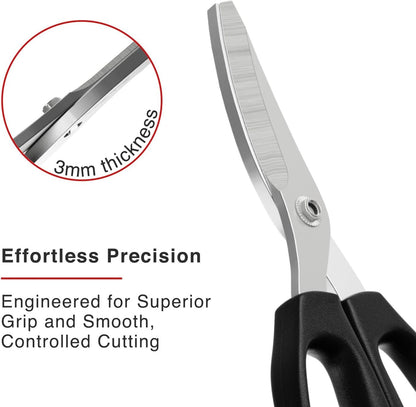 Kitchen Scissors Come Apart – Ultra Sharp All-Purpose Kitchen Shears, Herb Scissors & Meat Shears – Heavy-Duty Stainless Steel, Easy to Clean, Black