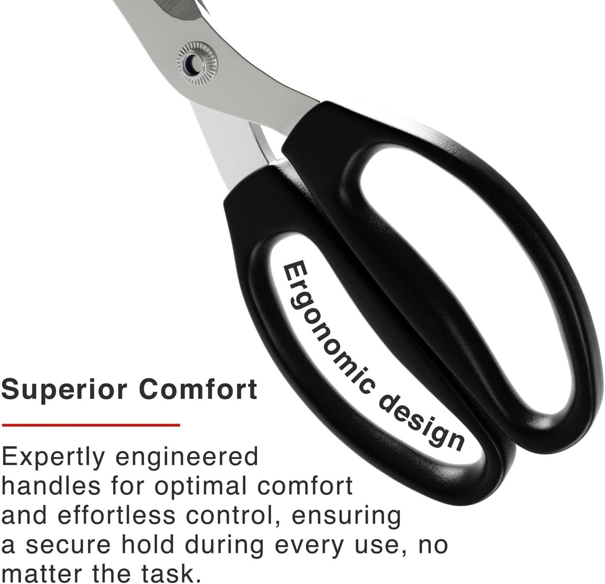 Kitchen Scissors Come Apart – Ultra Sharp All-Purpose Kitchen Shears, Herb Scissors & Meat Shears – Heavy-Duty Stainless Steel, Easy to Clean, Black