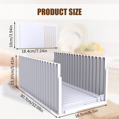 Bread Slicer,Adjustable Thickness And Width Guide Bread Slicer, Foldable and Compact Bread Slicing for Homemade Bread - Kitchen Gadget, Baking Tool,Gift for Mom Dad white