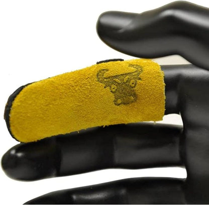 8128M Cowhide Leather Guard Finger Protection, Medium, Tan Brown/Tan