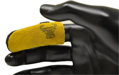 8128M Cowhide Leather Guard Finger Protection, Medium, Tan Brown/Tan