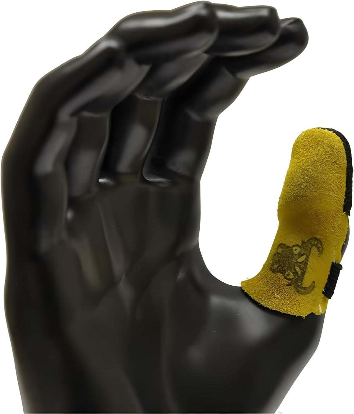 8128M Cowhide Leather Guard Finger Protection, Medium, Tan Brown/Tan