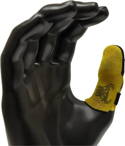 8128M Cowhide Leather Guard Finger Protection, Medium, Tan Brown/Tan