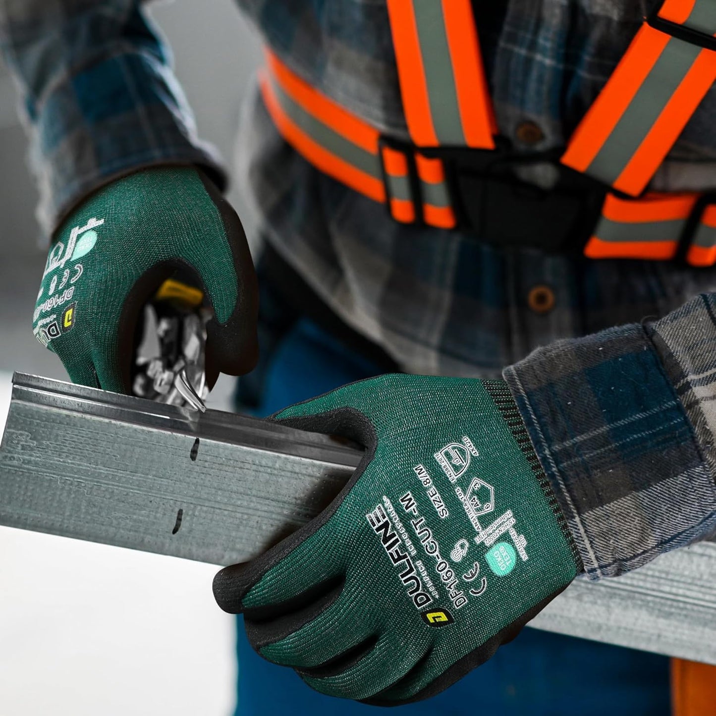 Safety Work Gloves for Men & Women, MicroFoam Nitrile Coated Nylon Black Grip for General Purpose, 3/6/12/36 Pairs