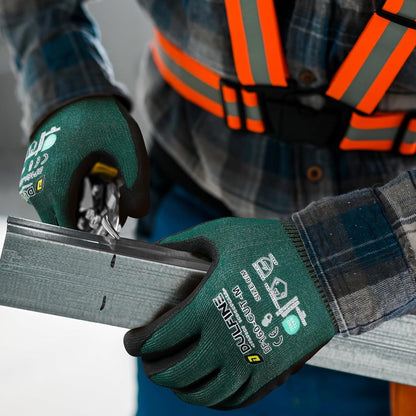 Safety Work Gloves for Men & Women, MicroFoam Nitrile Coated Nylon Black Grip for General Purpose, 3/6/12/36 Pairs