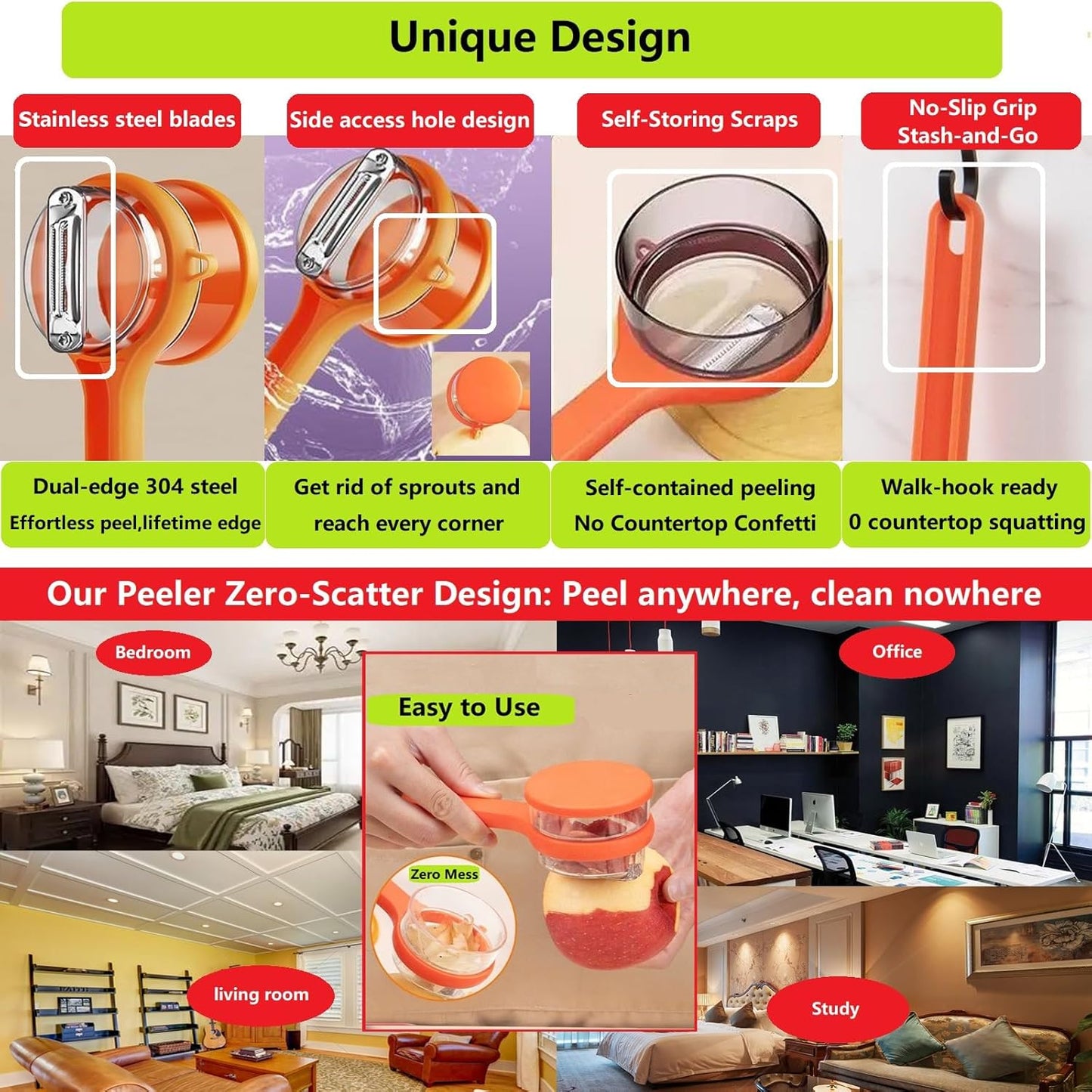 2026 New Desgin vegetable Peelers for kitchen,home,office and camping(2Pcs)