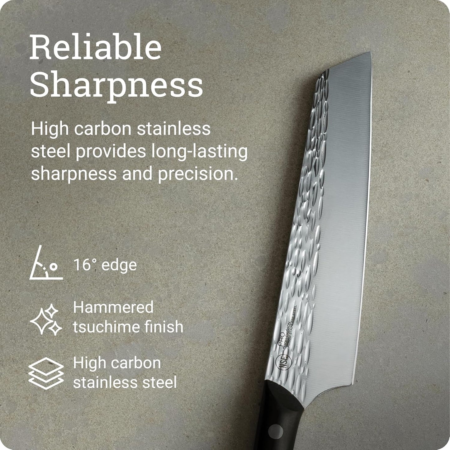 PRO 6.5" Master Utility Knife | Hand Sharpened Japanese Kitchen Knife, Japanese AUS6M Stainless Steel Blade, Full-Tang POM Handle