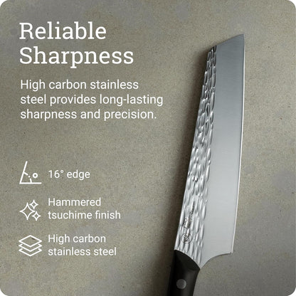PRO 6.5" Master Utility Knife | Hand Sharpened Japanese Kitchen Knife, Japanese AUS6M Stainless Steel Blade, Full-Tang POM Handle