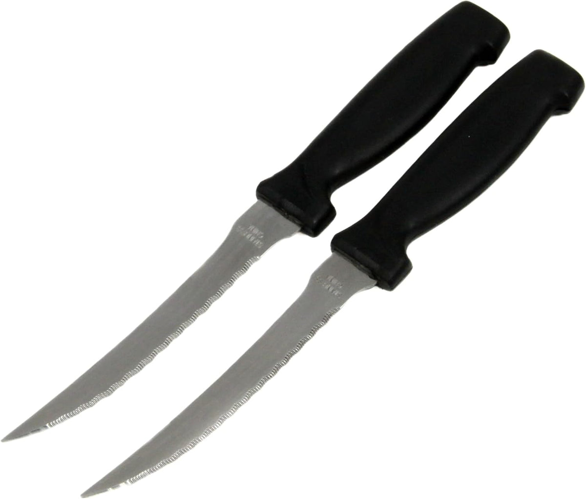 Select Vegetable Knife, 4.5 inch blade 8.5 inches in length 2 piece set, Stainless Steel/Black
