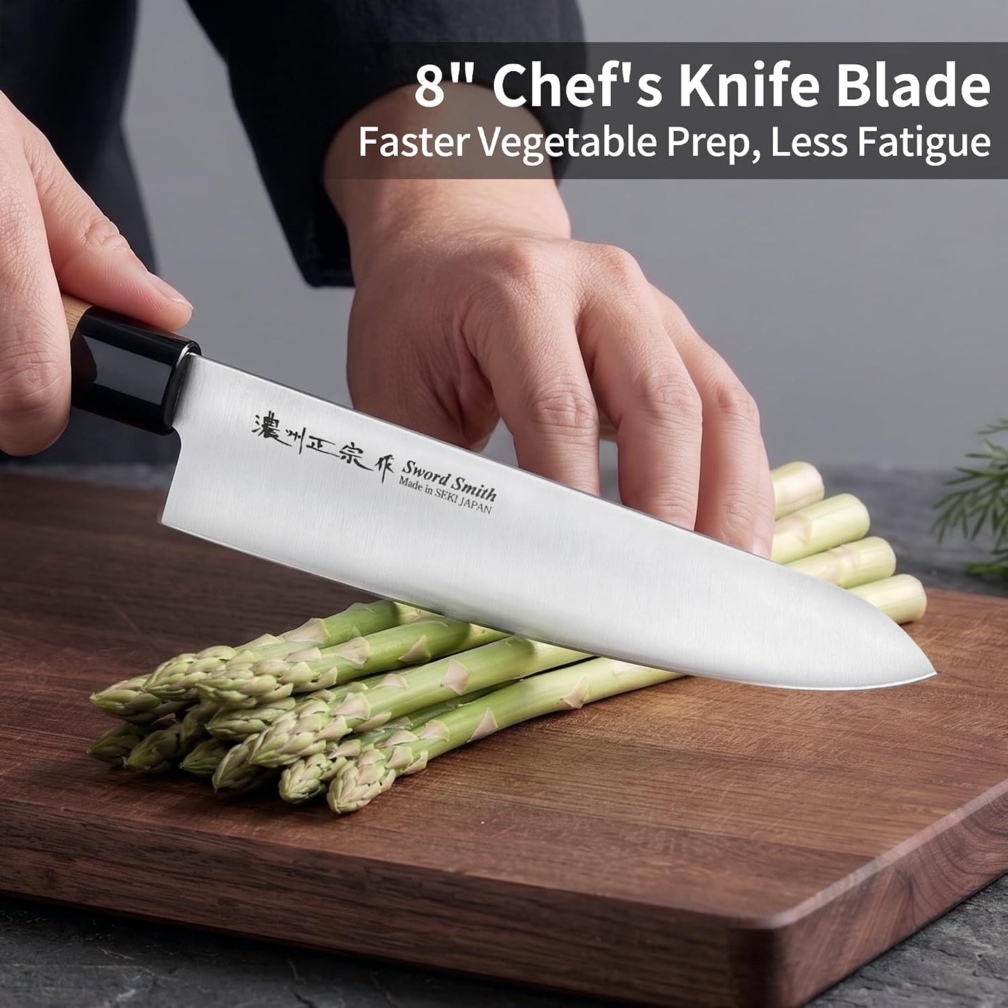 6.3 Inch Deba Knife, Made in Japan, Right-Handed Single Bevel Fish Butcher Knife, High Carbon Stainless Steel with Hammered Finish, Natural Wood Handle for Fish Filleting