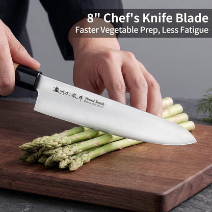 6.3 Inch Deba Knife, Made in Japan, Right-Handed Single Bevel Fish Butcher Knife, High Carbon Stainless Steel with Hammered Finish, Natural Wood Handle for Fish Filleting