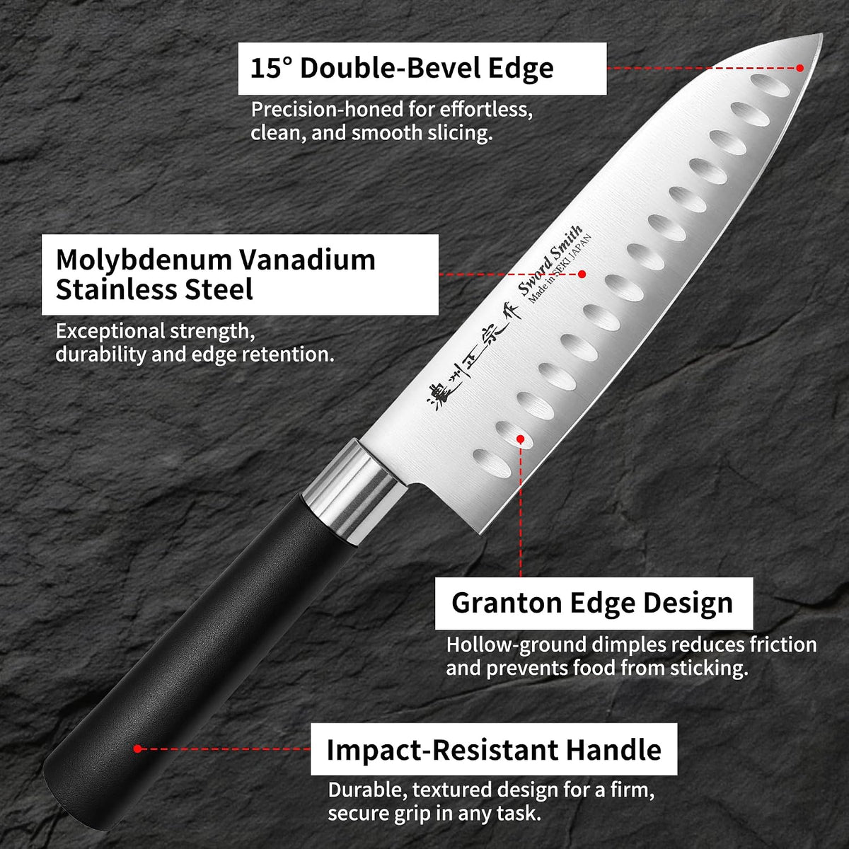 6.3 Inch Deba Knife, Made in Japan, Right-Handed Single Bevel Fish Butcher Knife, High Carbon Stainless Steel with Hammered Finish, Natural Wood Handle for Fish Filleting
