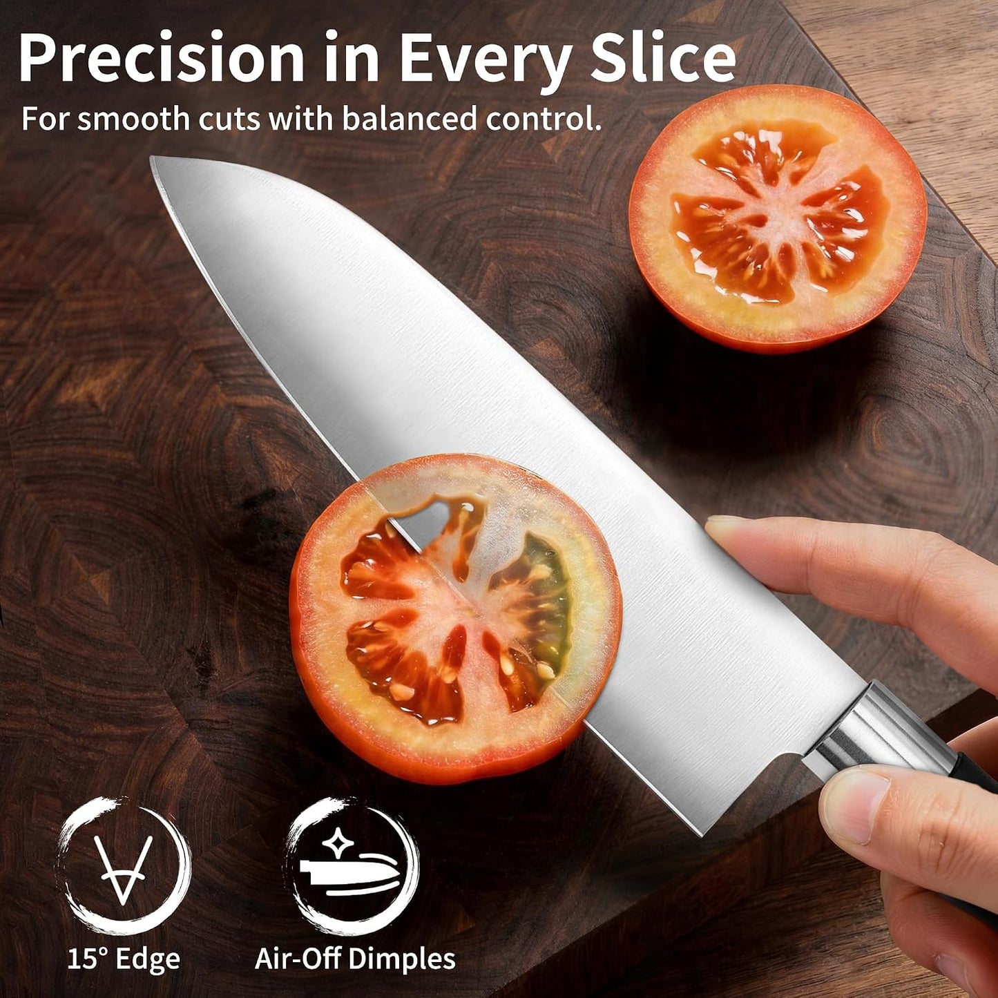 6.3 Inch Deba Knife, Made in Japan, Right-Handed Single Bevel Fish Butcher Knife, High Carbon Stainless Steel with Hammered Finish, Natural Wood Handle for Fish Filleting