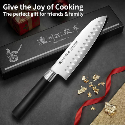 6.3 Inch Deba Knife, Made in Japan, Right-Handed Single Bevel Fish Butcher Knife, High Carbon Stainless Steel with Hammered Finish, Natural Wood Handle for Fish Filleting