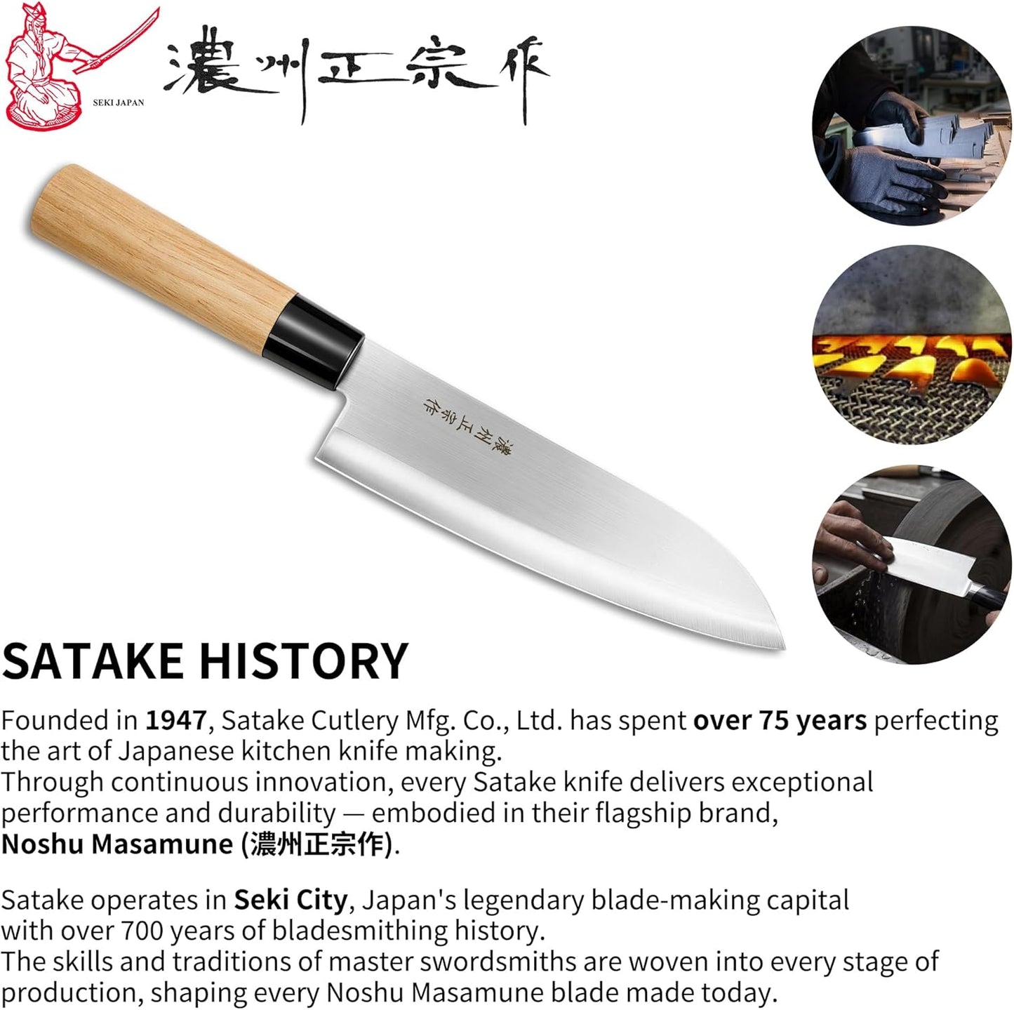 6.3 Inch Deba Knife, Made in Japan, Right-Handed Single Bevel Fish Butcher Knife, High Carbon Stainless Steel with Hammered Finish, Natural Wood Handle for Fish Filleting