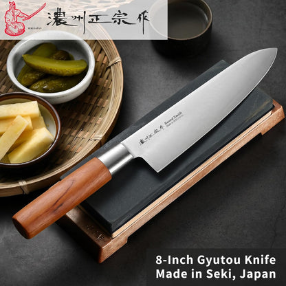 6.3 Inch Deba Knife, Made in Japan, Right-Handed Single Bevel Fish Butcher Knife, High Carbon Stainless Steel with Hammered Finish, Natural Wood Handle for Fish Filleting