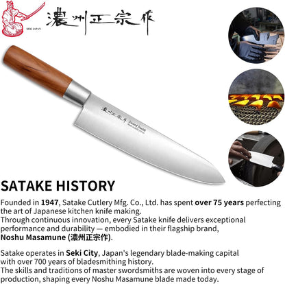 6.3 Inch Deba Knife, Made in Japan, Right-Handed Single Bevel Fish Butcher Knife, High Carbon Stainless Steel with Hammered Finish, Natural Wood Handle for Fish Filleting